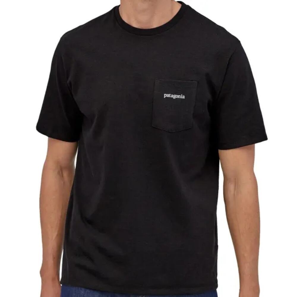 Patagonia Black‎ Line Logo Ridge Pocket Responsible Tee Mens XL Outdoor Casual